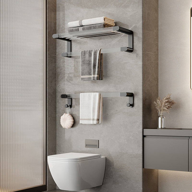 BowLift | Black Bathroom Set Metallic & Acrylic Bathroom Accessories Set made of Stainless Steel Aluminium