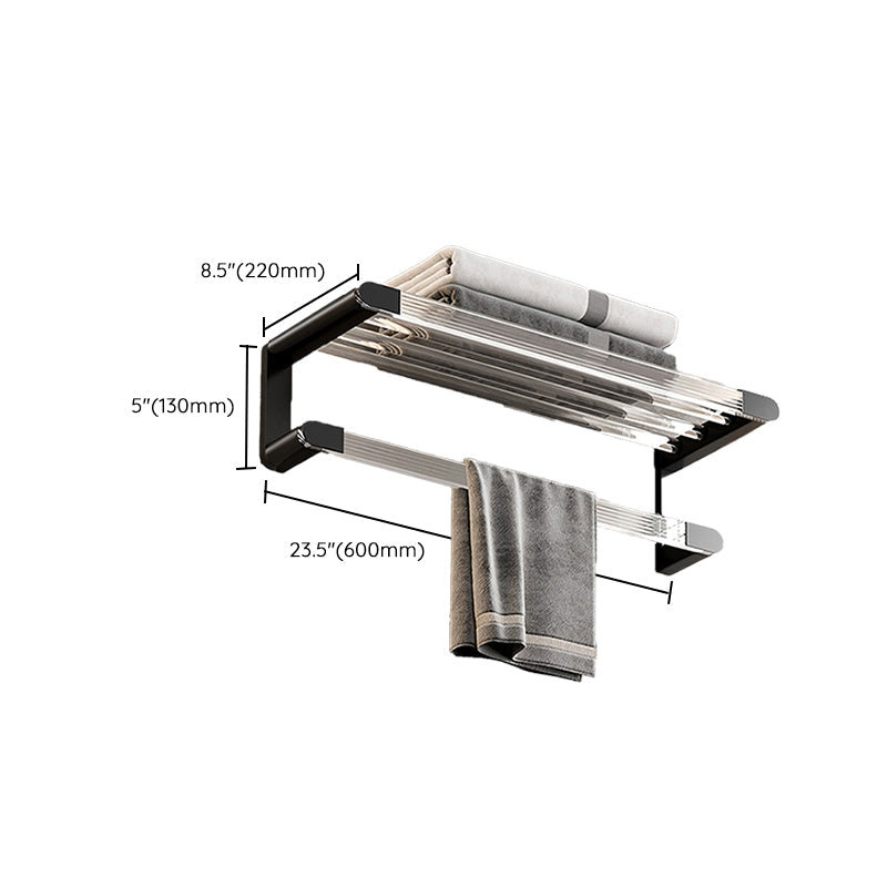 BowLift | Black Bathroom Set Metallic & Acrylic Bathroom Accessories Set made of Stainless Steel Aluminium