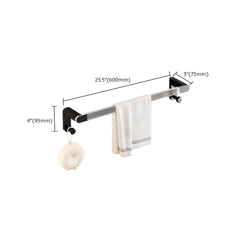 BowLift | Black Bathroom Set Metallic & Acrylic Bathroom Accessories Set made of Stainless Steel Aluminium