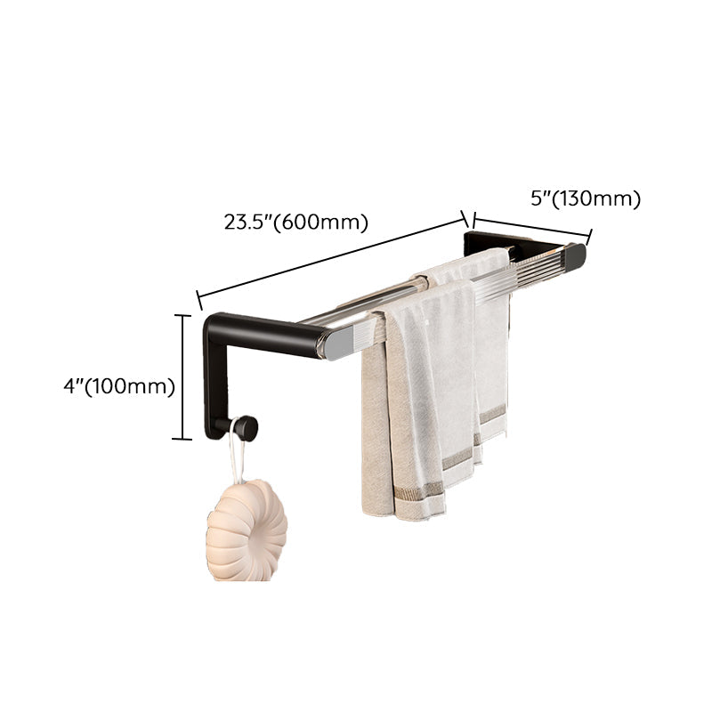 BowLift | Black Bathroom Set Metallic & Acrylic Bathroom Accessories Set made of Stainless Steel Aluminium