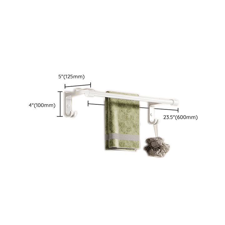 BowLift | Contemporary bathroom accessory set made of matte stainless steel-aluminum with bathrobe hook/bath shelf