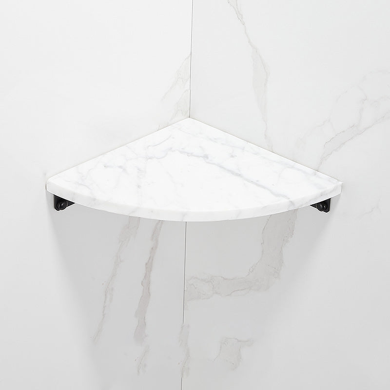 BowLift | Matt Black Bathroom Accessory Set made of Metal & Marble with Bath Shelf/Towel Holder