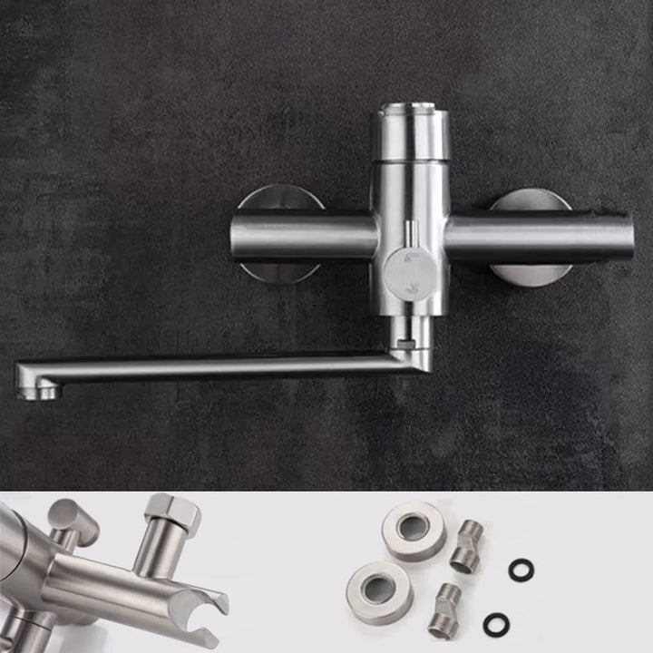 BowLift | Wall-mounted metal bathtub filling low arch swivel bathtub mixer