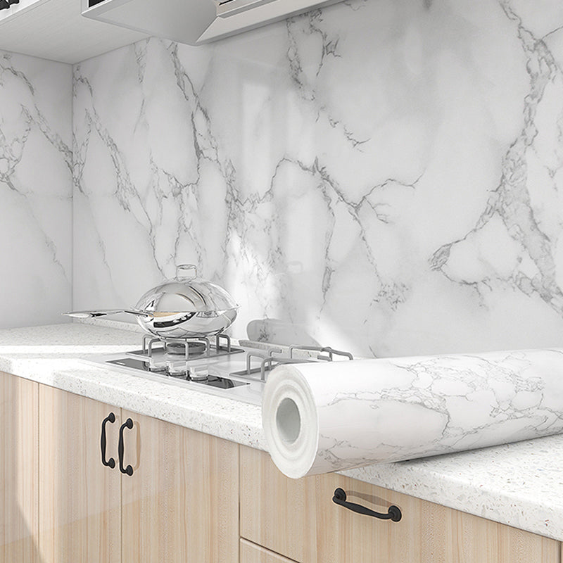 BowLift | Modern Splash Guard Tile Waterproof Marble Print Peel and Stick Tile for the Kitchen