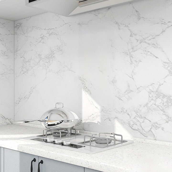 BowLift | Modern Splash Guard Tile Waterproof Marble Print Peel and Stick Tile for the Kitchen