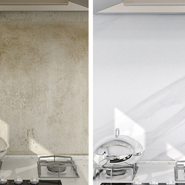 BowLift | Modern Splash Guard Tile Waterproof Marble Print Peel and Stick Tile for the Kitchen