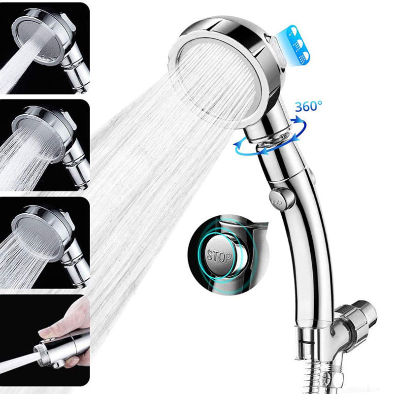 BowLift | Contemporary Hand Shower Head Silver 3-Spray Pattern Wall Mounted Shower Head