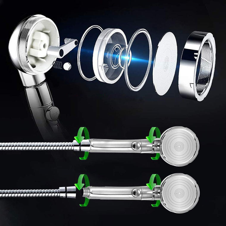 BowLift | Contemporary Hand Shower Head Silver 3-Spray Pattern Wall Mounted Shower Head