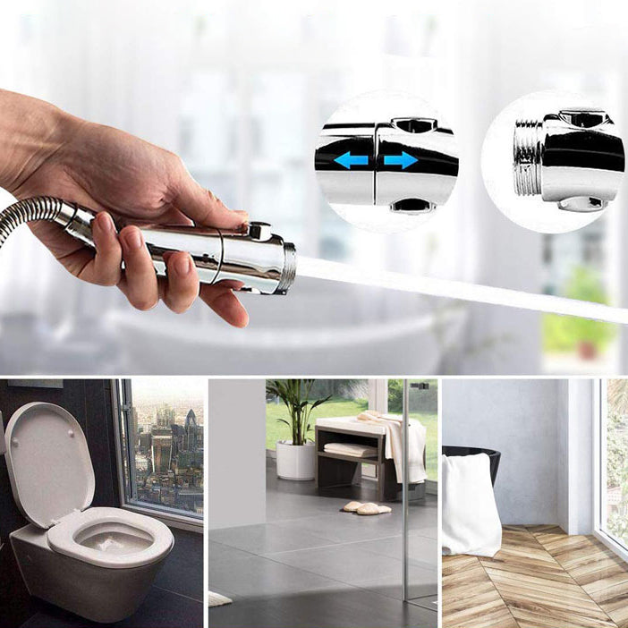 BowLift | Contemporary Hand Shower Head Silver 3 Spray Pattern Wall Mount Shower Head