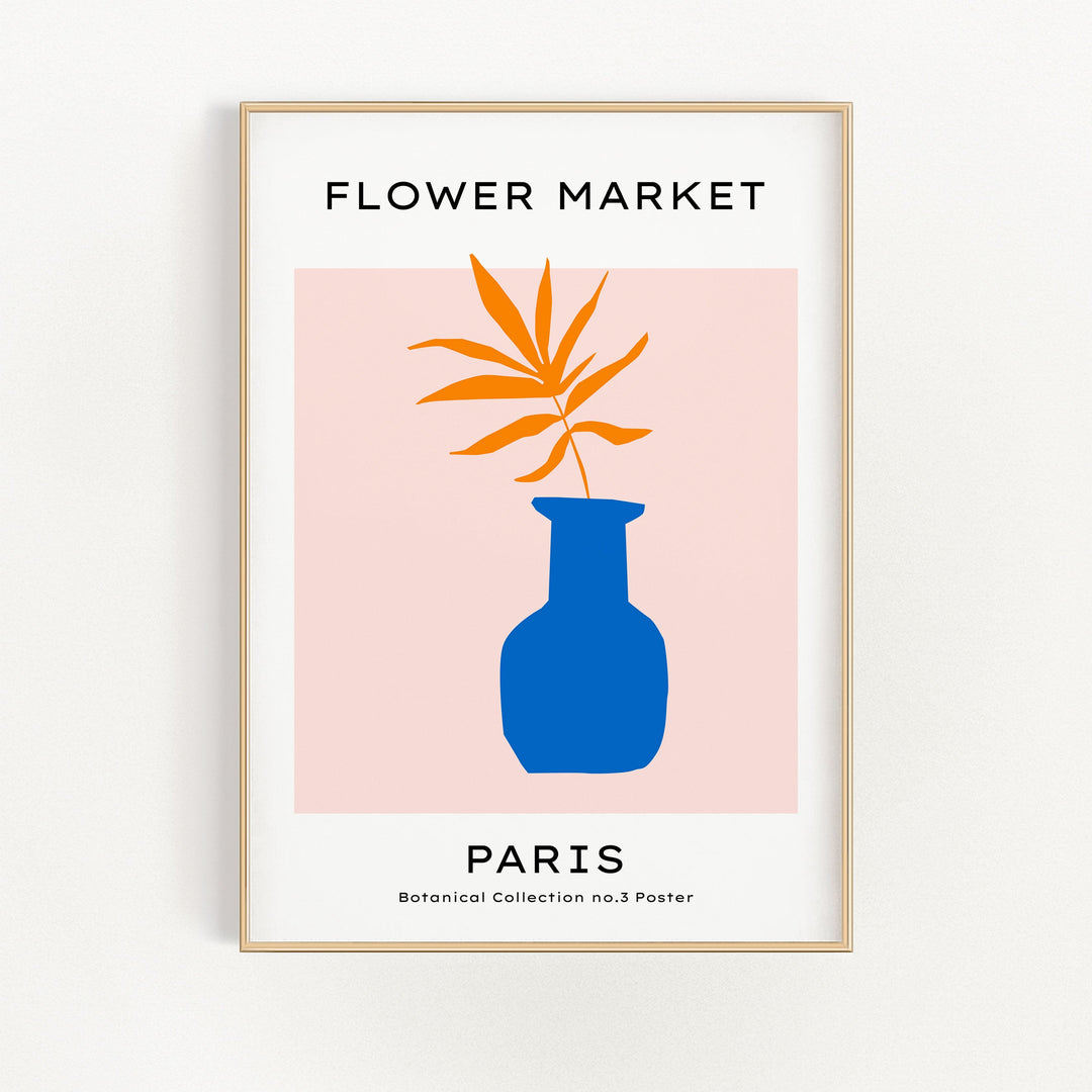 Flower Market - Paris - Palm in the Blue Vase | Bowlift