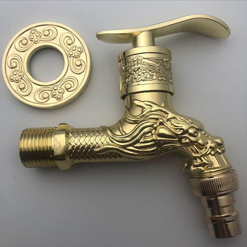 BowLift | Vintage Classic Sink Faucet Zinc Single Handle Dragon Engraving Wall-Mounted Faucet