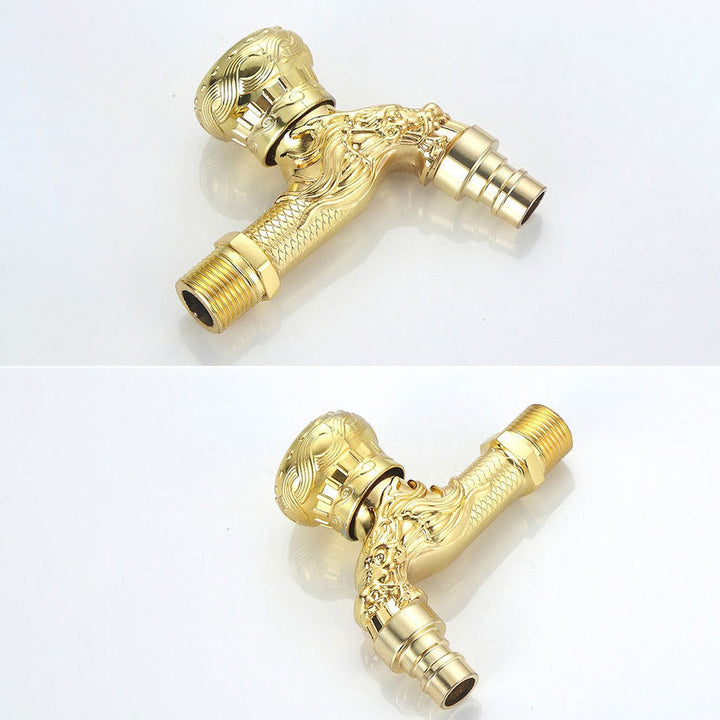 BowLift | Vintage Classic Sink Faucet Zinc Single Handle Dragon Engraving Wall-Mounted Faucet
