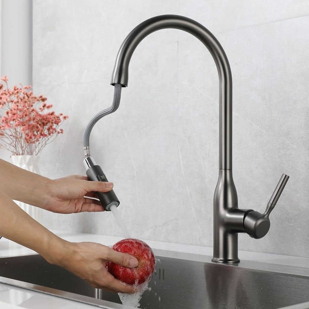BowLift | Modern Pull-down Water Filler Single Handle High Arc Kitchen Faucet