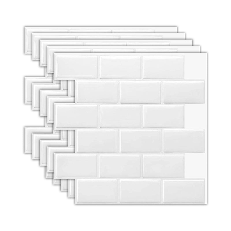 BowLift | Solid Peel & Stick Subway Tile Scratch Resistant PVC Rectangular Peel and Stick Wall Tile