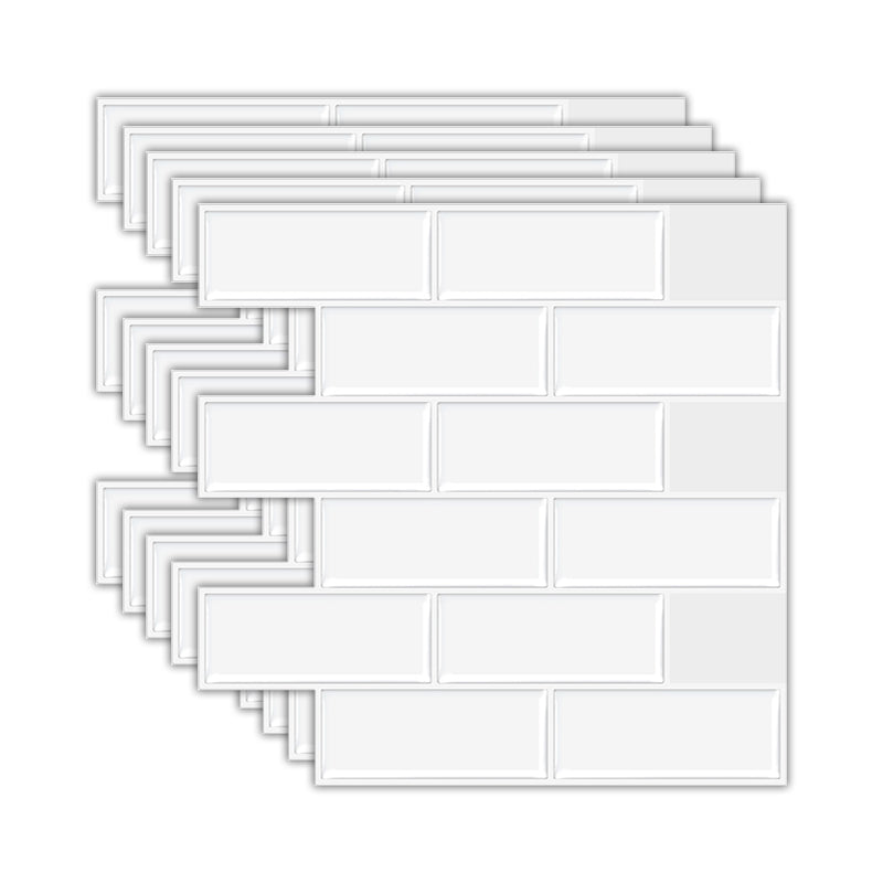BowLift | Solid Peel & Stick Subway Tile Scratch Resistant PVC Rectangular Peel and Stick Wall Tile