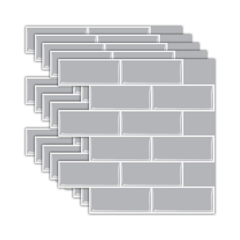 BowLift | Solid Peel & Stick Subway Tile Scratch Resistant PVC Rectangular Peel and Stick Wall Tile