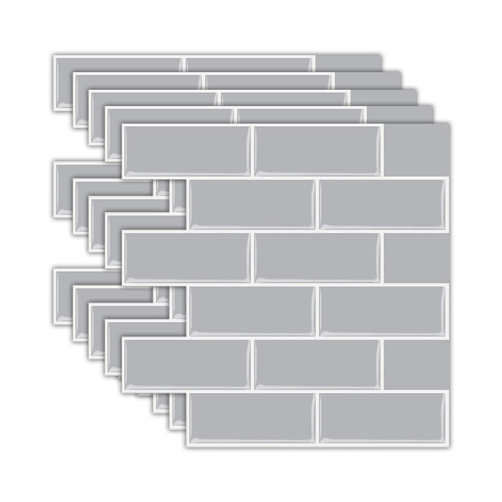 BowLift | Solid Peel & Stick Subway Tile Scratch Resistant PVC Rectangular Peel and Stick Wall Tile