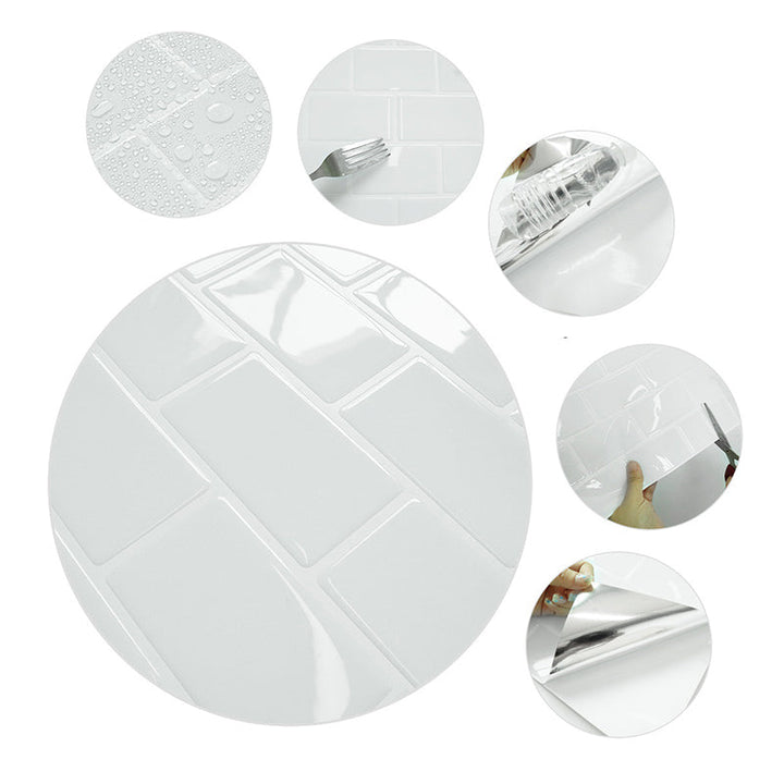 BowLift | Solid Peel & Stick Subway Tile Scratch Resistant PVC Rectangular Peel and Stick Wall Tile