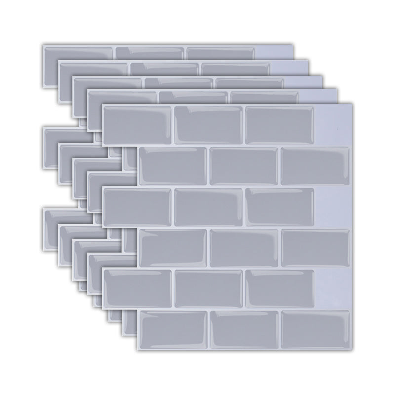 BowLift | Solid Peel & Stick Subway Tile Scratch Resistant PVC Rectangular Peel and Stick Wall Tile