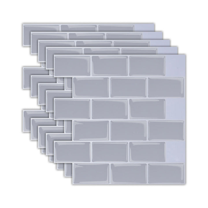 BowLift | Solid Peel & Stick Subway Tile Scratch Resistant PVC Rectangular Peel and Stick Wall Tile