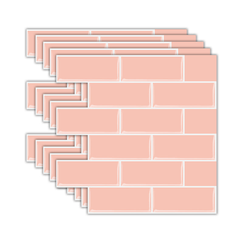 BowLift | Solid Peel & Stick Subway Tile Scratch Resistant PVC Rectangular Peel and Stick Wall Tile