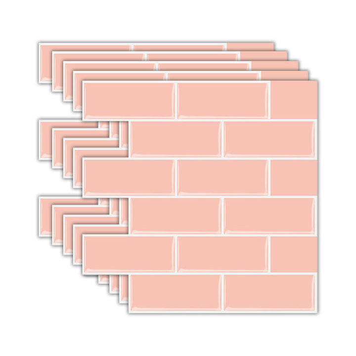 BowLift | Solid Peel & Stick Subway Tile Scratch Resistant PVC Rectangular Peel and Stick Wall Tile