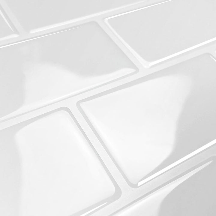 BowLift | Solid Peel & Stick Subway Tile Scratch Resistant PVC Rectangular Peel and Stick Wall Tile