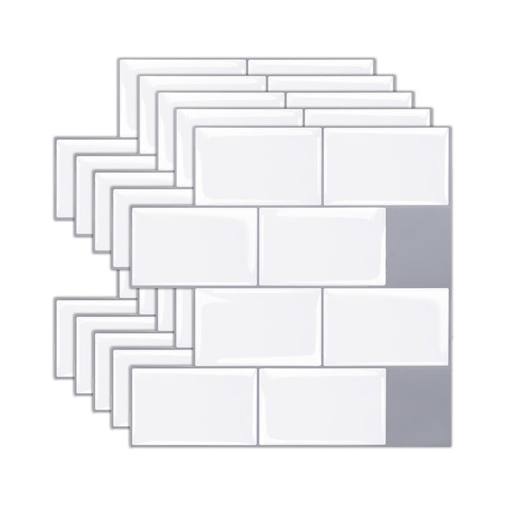 BowLift | Solid Peel & Stick Subway Tile Scratch Resistant PVC Rectangular Peel and Stick Wall Tile