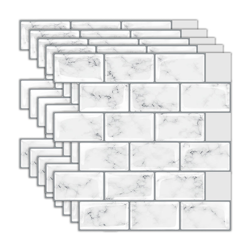 BowLift | Solid Peel & Stick Subway Tile Scratch Resistant PVC Rectangular Peel and Stick Wall Tile