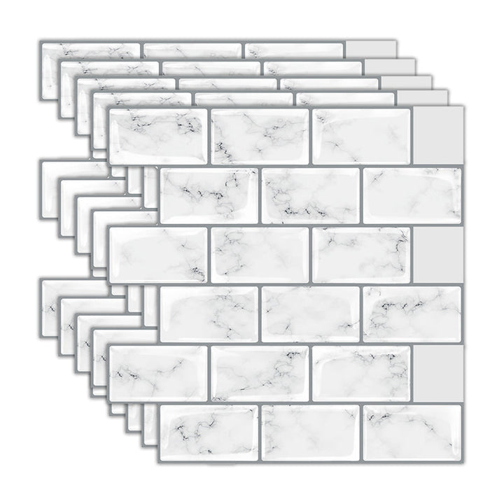 BowLift | Solid Peel & Stick Subway Tile Scratch Resistant PVC Rectangular Peel and Stick Wall Tile
