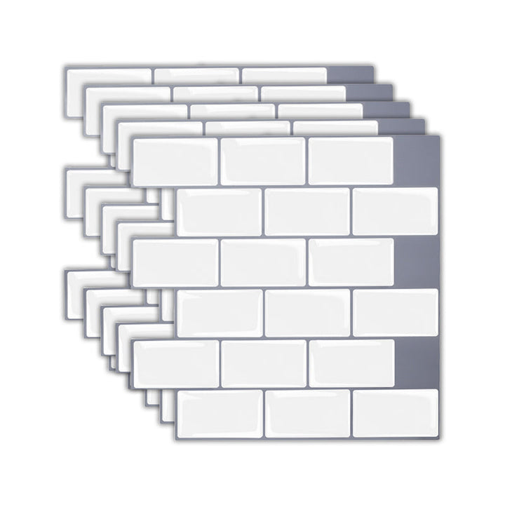 BowLift | Solid Peel & Stick Subway Tile Scratch Resistant PVC Rectangular Peel and Stick Wall Tile