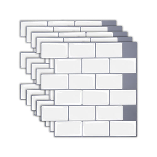 BowLift | Solid Peel & Stick Subway Tile Scratch Resistant PVC Rectangular Peel and Stick Wall Tile