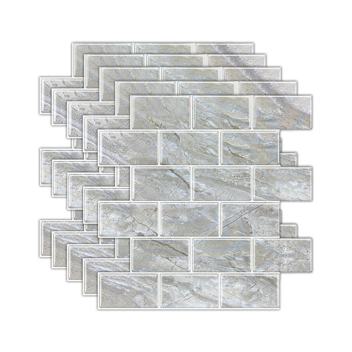 BowLift | Peel and Stick Tiles Subway Rectangle Waterproof PVC Tile-Peel & Stick for the Kitchen 10-Pack