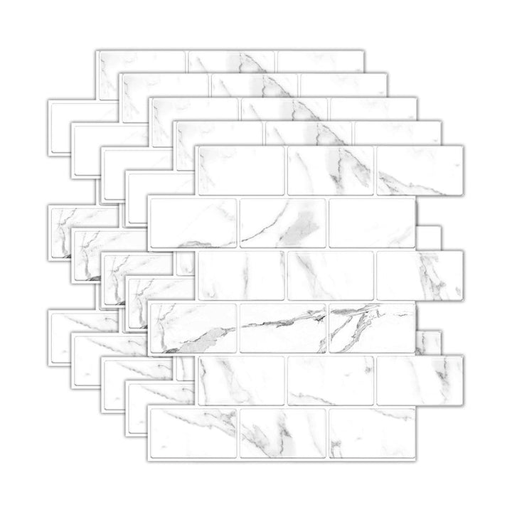 BowLift | Peel and Stick Tiles Subway Rectangle Waterproof PVC Tile-Peel & Stick for the Kitchen 10-Pack