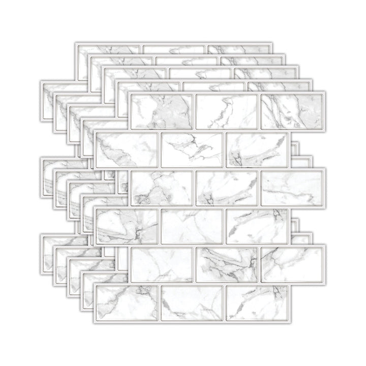 BowLift | Peel and Stick Tiles Subway Rectangle Waterproof PVC Tile-Peel & Stick for the Kitchen 10-Pack
