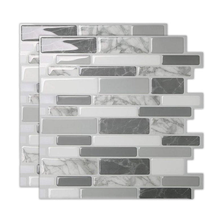 BowLift | Peel & Stick Subway Tile Stain Resistant Plastic Rectangle Peel and Stick Tile 2-Pack