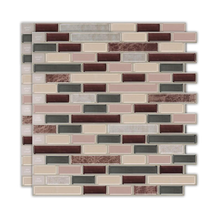 BowLift | Peel & Stick Subway Tile Stain Resistant Plastic Rectangle Peel and Stick Tile 2-Pack