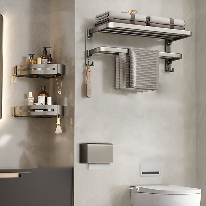 BowLift | Modern Stainless Steel Bathroom Shelf Bathroom Accessories Set Towel Holder Bathroom Set