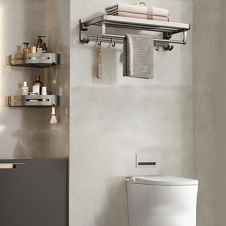 BowLift | Modern Stainless Steel Bathroom Shelf Bathroom Accessories Set Towel Holder Bathroom Set
