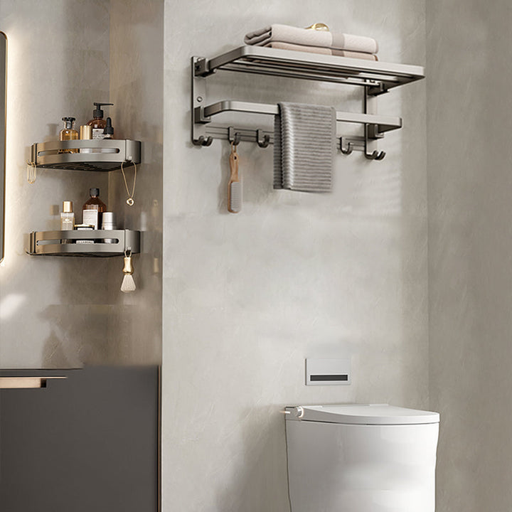 BowLift | Modern Towel Bar Bathroom Set Bathroom Shelf Bathroom Accessory Kit