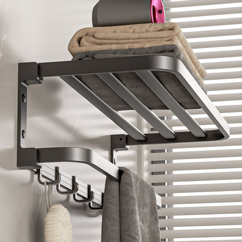 BowLift | Modern Bathroom Accessories Set Gray Towel Bar Bathroom Shelf Bathroom Hardware