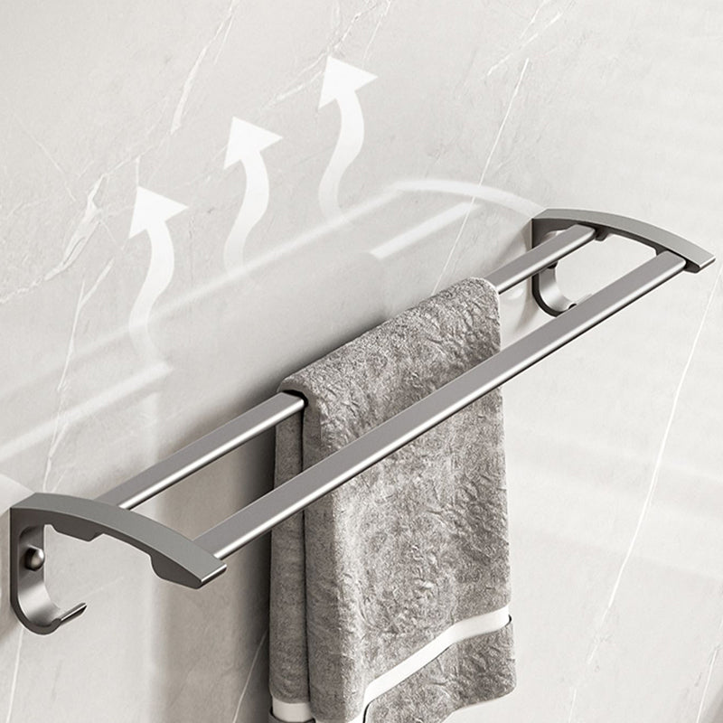 BowLift | Modern Bathroom Accessories Set Gray Towel Bar Bathroom Shelf Bathroom Hardware