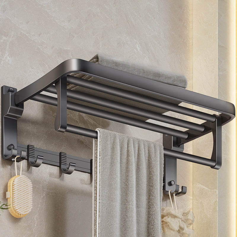BowLift | Modern Bathroom Accessories Set Gray Towel Bar Bathroom Shelf Bathroom Hardware
