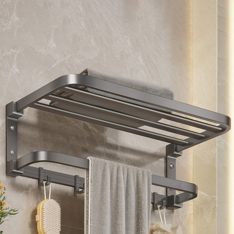 BowLift | Modern Bathroom Accessories Set Gray Towel Bar Bathroom Shelf Bathroom Hardware