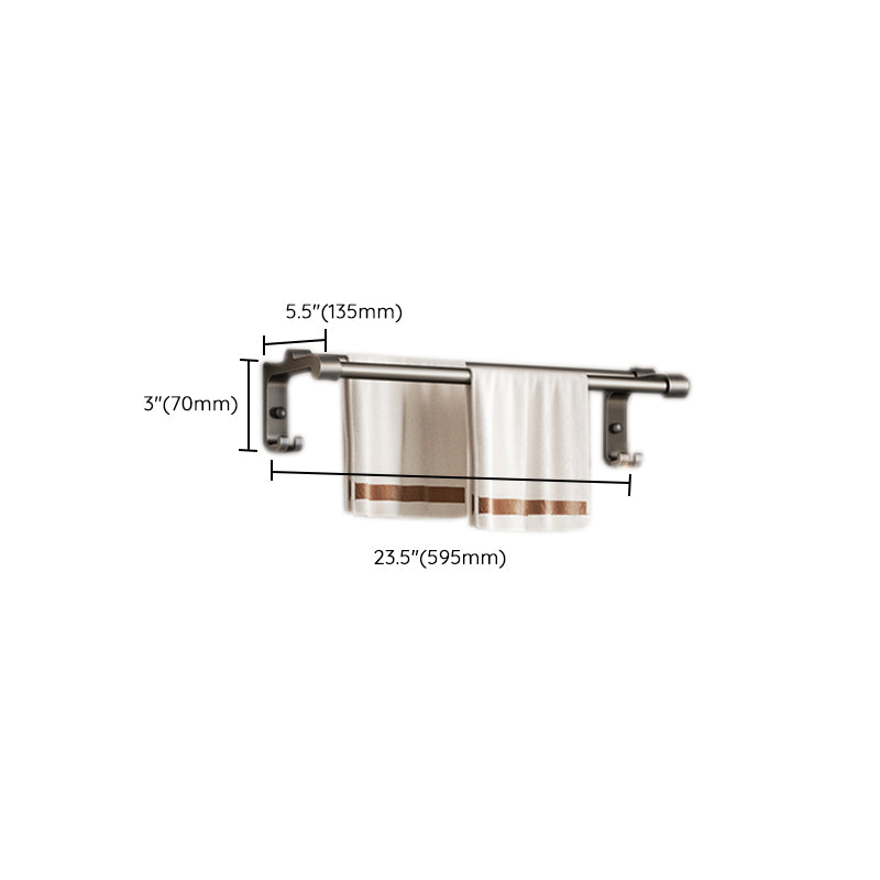 BowLift | Modern Bathroom Accessories Set Gray Towel Bar Bathroom Shelf Bathroom Hardware