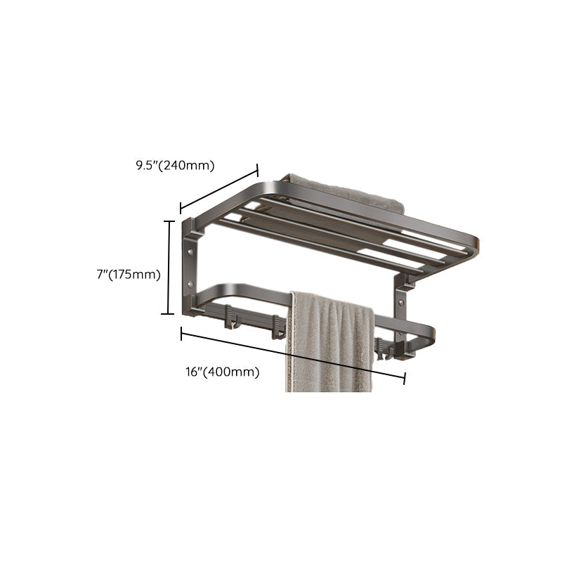 BowLift | Modern Bathroom Accessories Set Gray Towel Bar Bathroom Shelf Bathroom Hardware