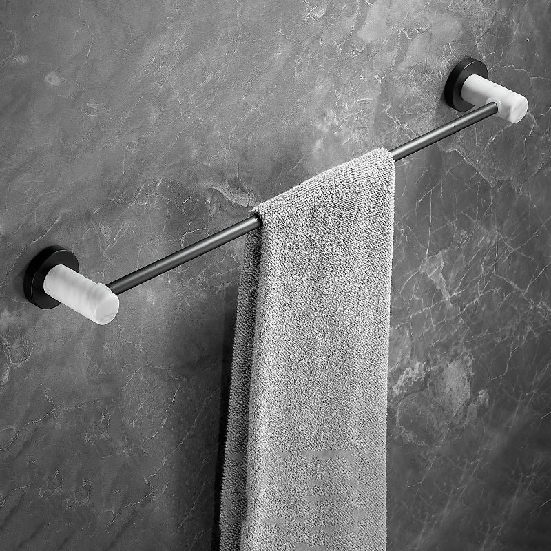 BowLift | Metal and Marble Bathroom Hardware Set as Individual Piece or Set in Black