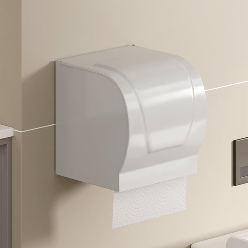 BowLift | Contemporary Bathroom Hardware Set in White with Bath Shelf/Towel Holder/Paper Holder