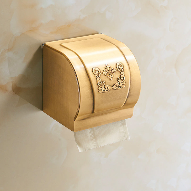 BowLift | Vintage Bronze Bathroom Accessories Set Brushed Brass Towel Bar/Paper Holder/Bath Shelf