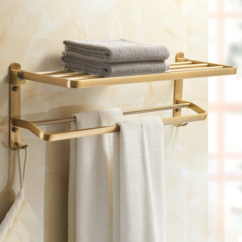 BowLift | Vintage Bronze Bathroom Accessories Set Brushed Brass Towel Rail/Paper Holder/Bath Shelf